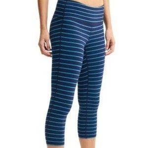 Athleta Stripped Crop Leggings Size Small